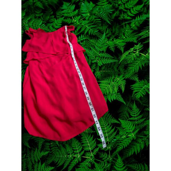 BCBG Runway Collection Hot Pink Ruffle Accents Tulle-Trim Size XS - Picture 9 of 10